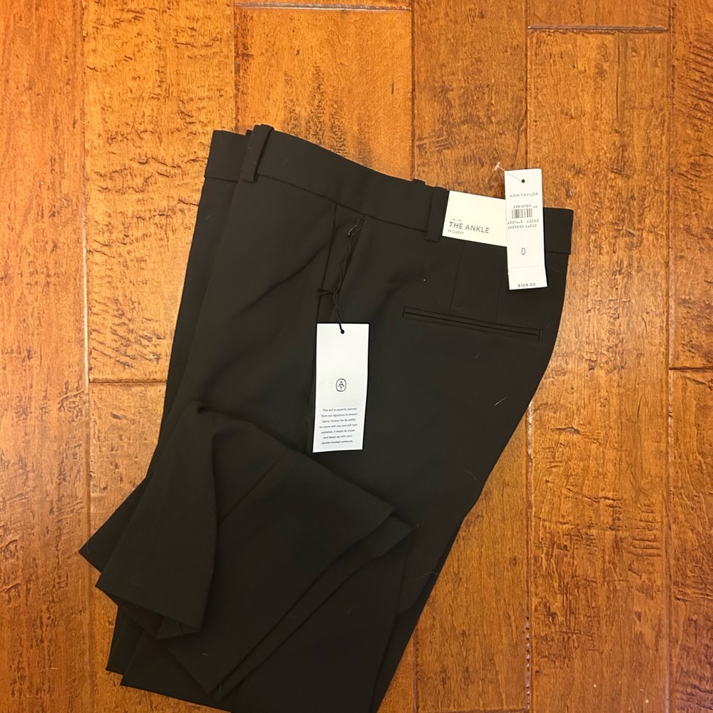 Ann Taylor Black Dress Pants Straight-Leg Design